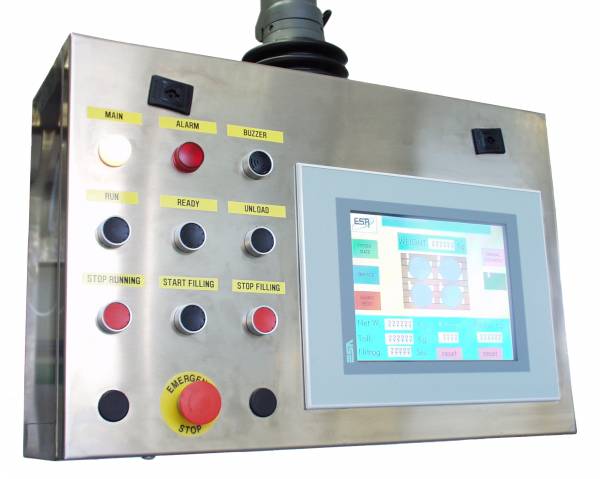 continuous drum filling machine touch screen panel